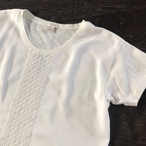 J. Crew mixed media tee